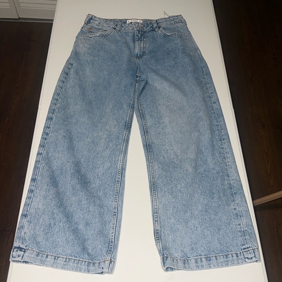 Mango Denim - Mango Cropped High Waist Culotte Jeans 8